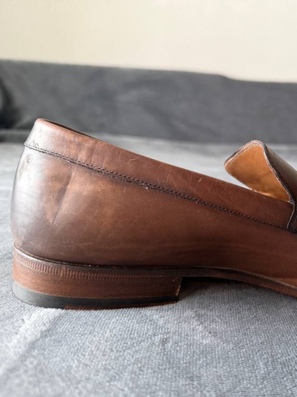 Gucci Horsebit Loafers Men 8 Brown Leather Dress Shoes Italy Slip-On Snaffle - Picture 8 of 14